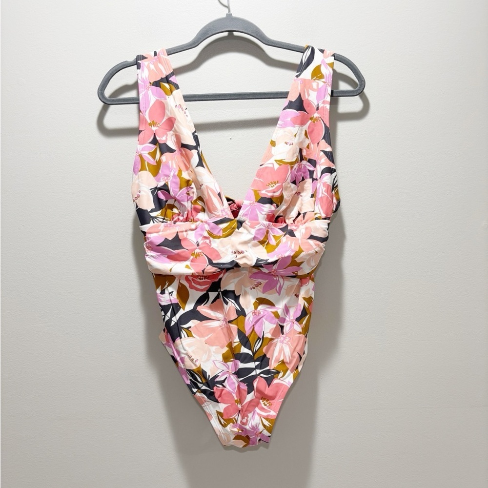 Kona Sol Women’s  Floral One Piece - Multicolor Swimsuit Size Large